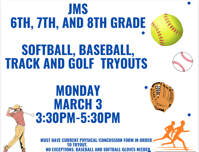 spring sports tryouts